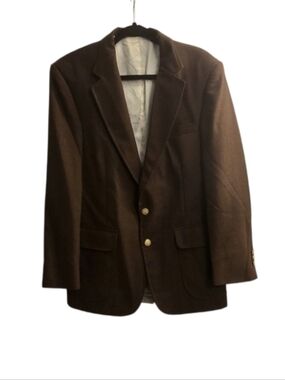 Stafford Brown Two-Button Mens Sport Coat Blazer 40R
